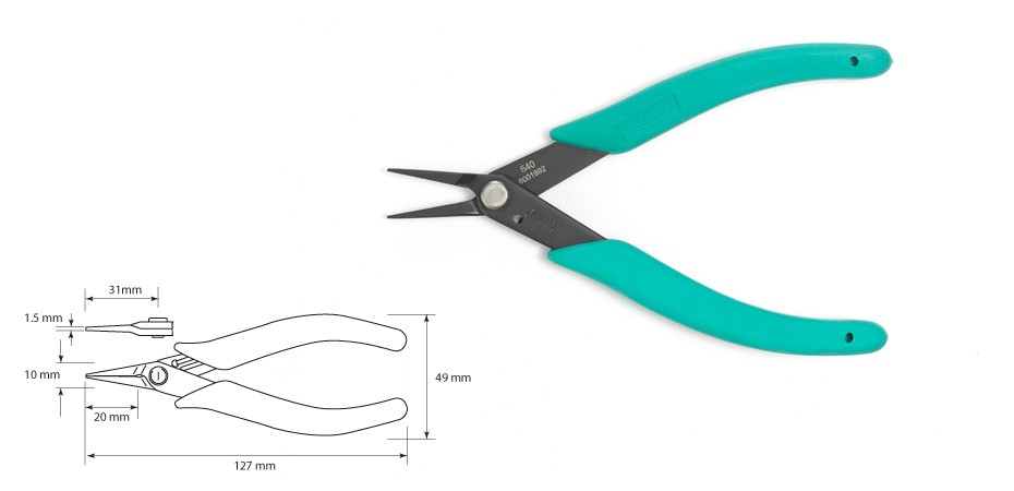 8001992 - 540 Very fine flat tip clip Pliers 8001992 - 540 Very fine flat tip clip Pliers