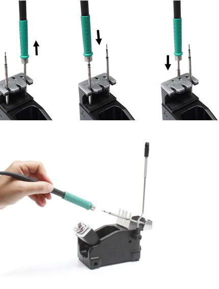 when soldering use cartridge extractor