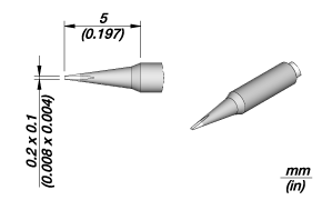 C105-112 Lötspitze messerförmig 2,5 x 0,3 mm NEU ohne OVP 1 stk. JBC 