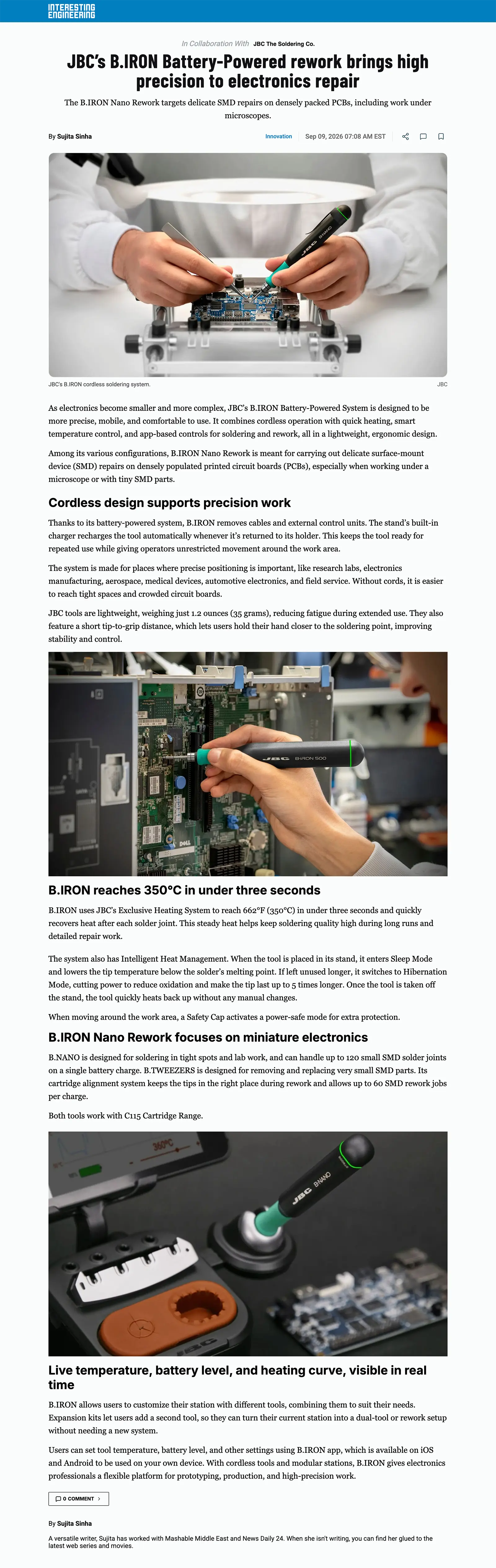 B.IRON Press Release