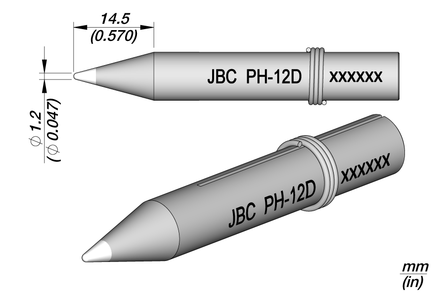 0300707 - PH-12D Long life soldering Tip