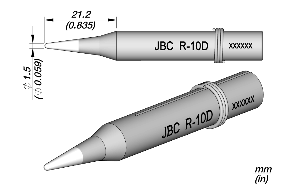 0300905 - R-10D Long life soldering Tip