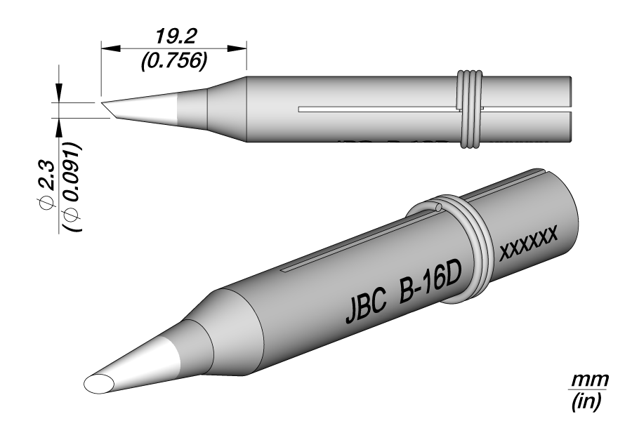 0400200 - B-16D Long life soldering Tip