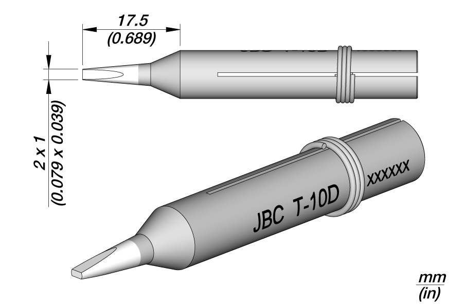 0400705 - T-10D Long life soldering Tip