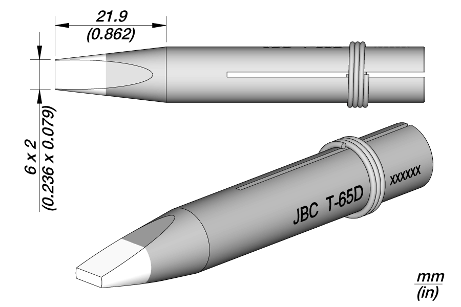 0650408 - T-65D Long life soldering Tip