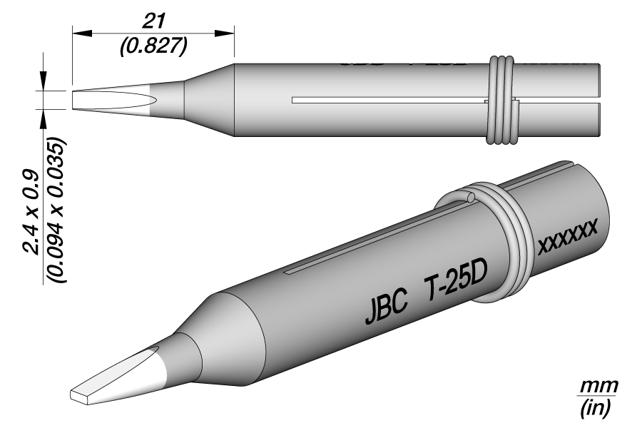 0650606 - T-25D Long life soldering Tip