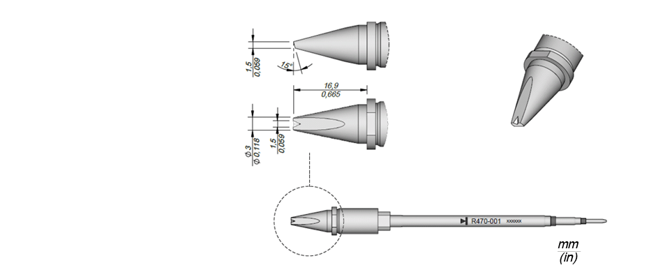 R470001 - Cartridge Chisel 3 x1.5 R470001 - Cartridge Chisel 3 x1.5