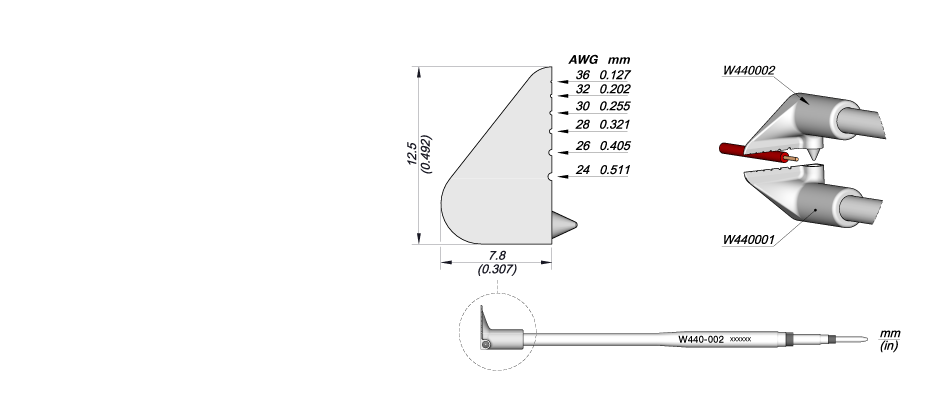 W440002 - Cartridge AWG 24-36 RIGHT W440002 - Cartridge AWG 24-36 RIGHT